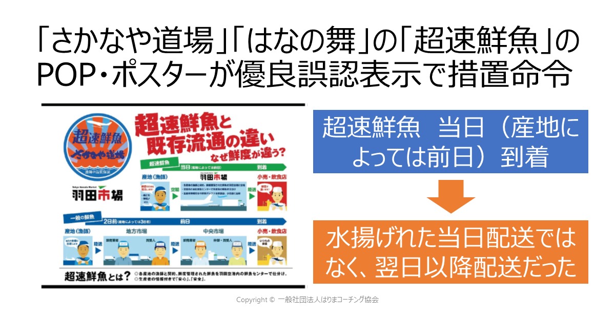 景品表示法違反事例】「さかなや道場」「はなの舞」（チムニー株式会社
